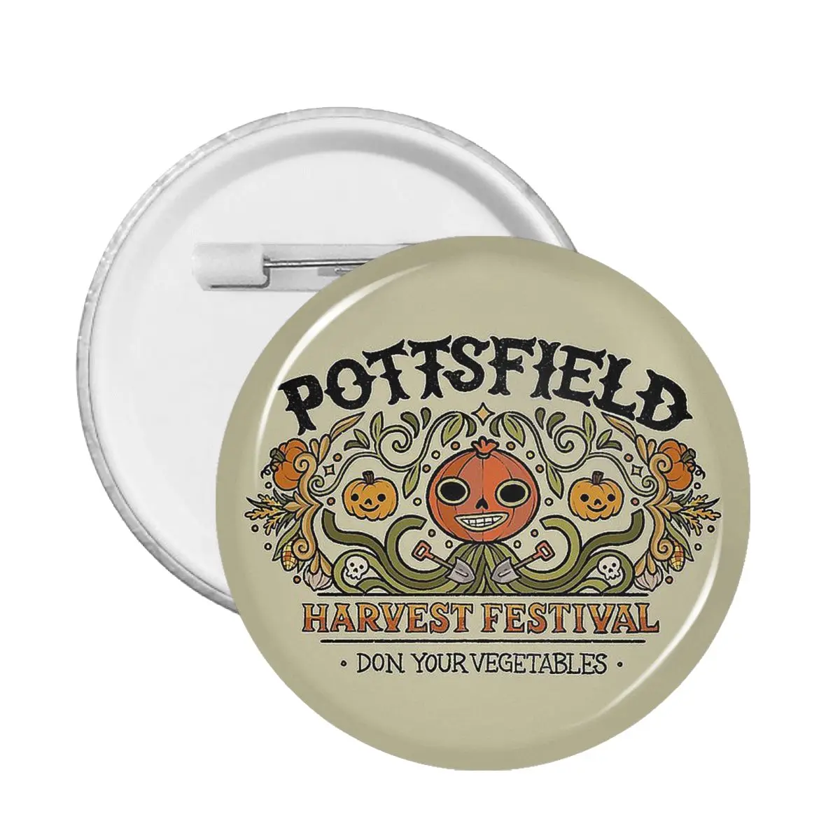 Pottsfield derliaus festivalio smeigtuko ženklelis krepšio ženkliukams sagės metaliniai smeigtukai mėgėjams Nuotrauka 0
