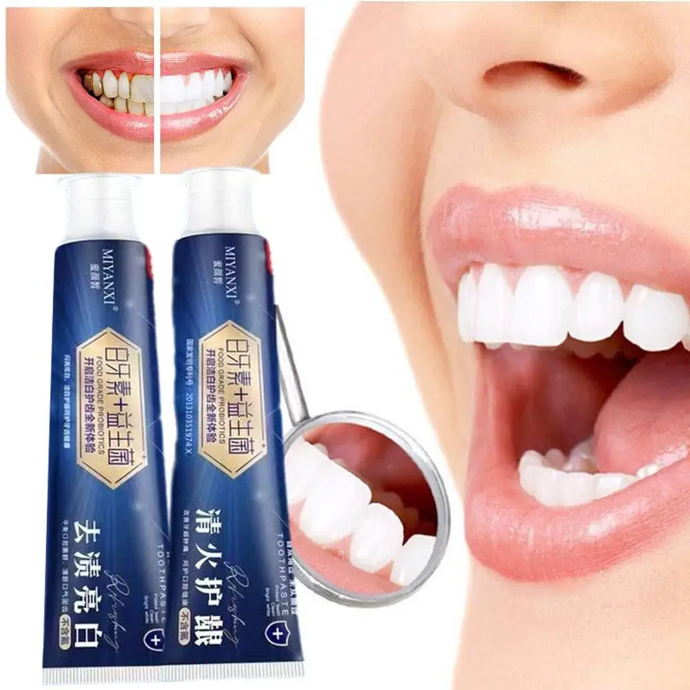MIYANXI Probiotinis balinimas Dėmių šalinimas Dantų pasta Pašviesinti dantis Gaivus kvapas pagerinti geltonus dantis vyrams ir moterims I9F5 Nuotrauka 2