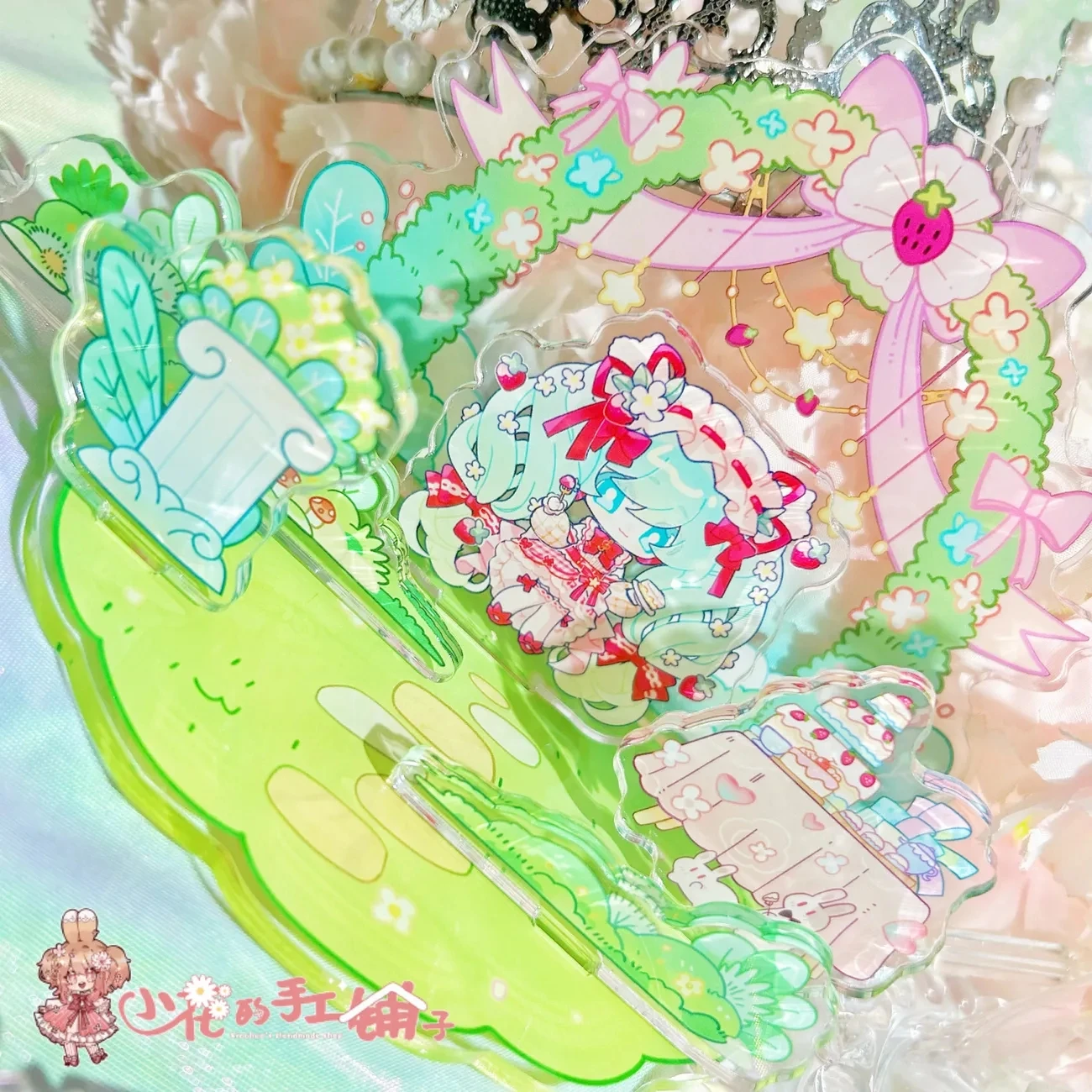 Hatsune Miku Mielas animacinis filmas Fufu gėlių fėja 15-mečio išskirtinis Kawaii akrilo stovas Periferijos žaislinis vaikas Stalviršio dekoravimas Nuotrauka 2
