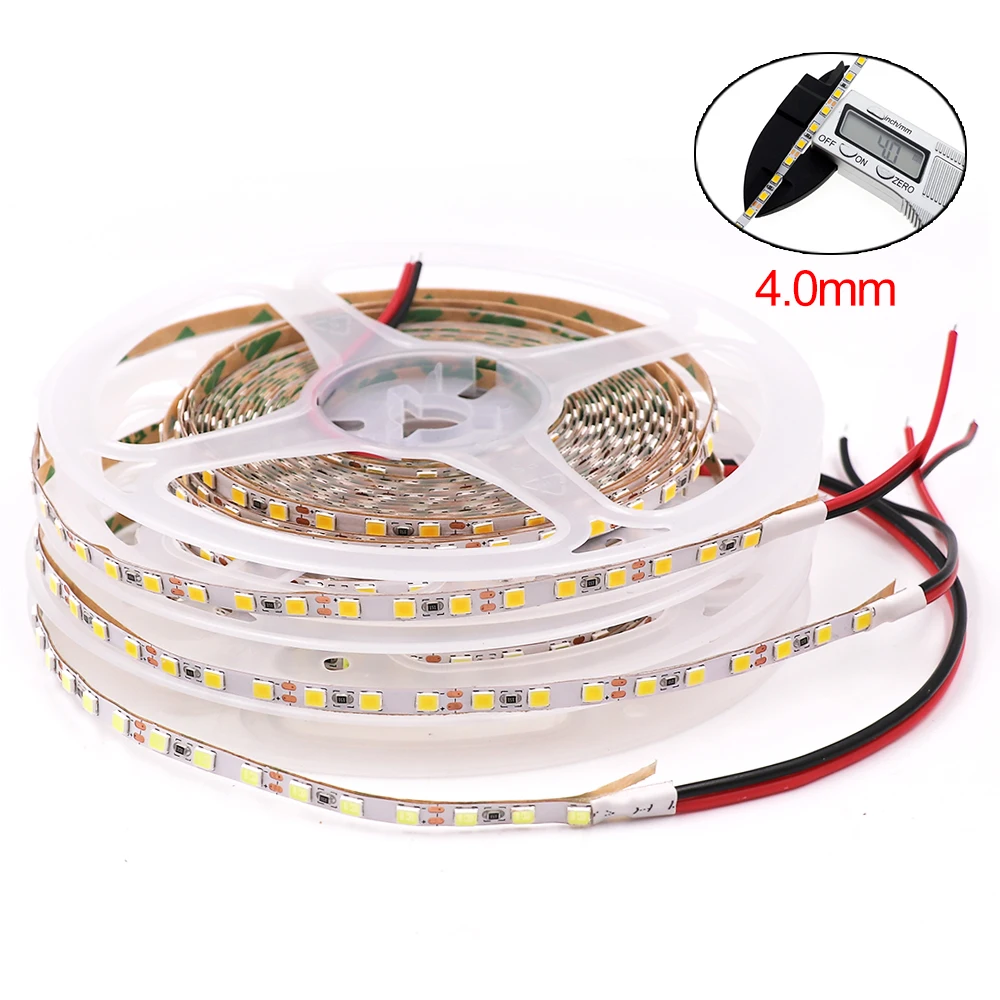 5M DC12V LED juostinė lemputė SMD2835 120LEDs/M LED juosta 4MM PCB lanksti LED juostelė foniniam apšvietimui LED šviesos juostelė dekoravimui Nuotrauka 4