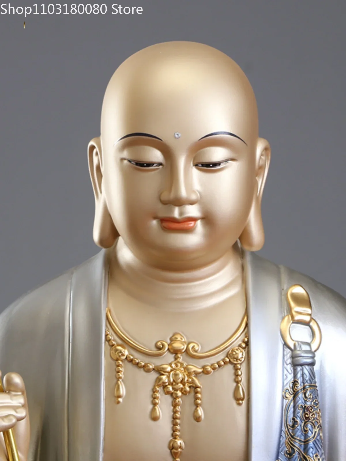 40cm 48cm Vario cloisonne emalis Ksitigarbha Budos statula Trys lobiai Buda Ksitigarbha Bodhisattva Dizang skulptūra Nuotrauka 2