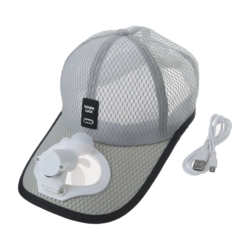 Unisex USB įkrovimo ventiliatorius Beisbolas suaugusiems Vasarą kvėpuojantis kremas nuo saulės saulės kepurei, skirtas jodinėjimui lauke Žygiai Lašas Pristatymas Nuotrauka 3