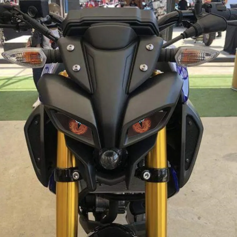 Motociklo priekinių žibintų apsaugos lipdukas Priekinių žibintų lipdukas Apsaugos lipdukas Yamaha MT-09 2017 03 modeliui Nuotrauka 1