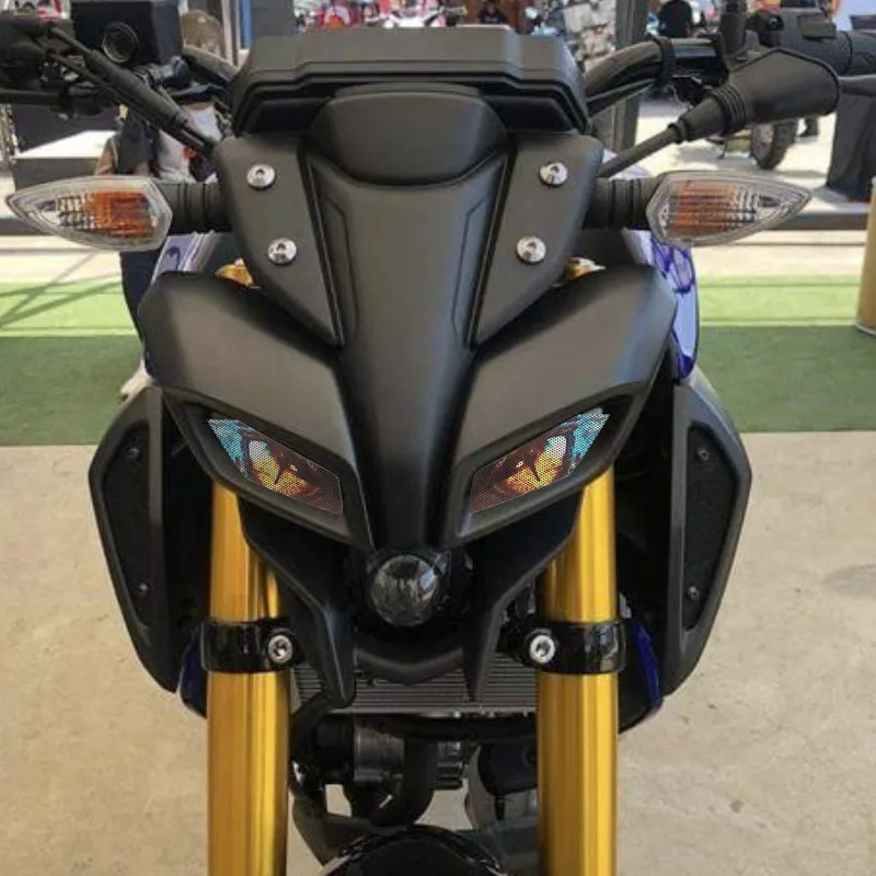 Motociklo priekinių žibintų apsaugos lipdukas Priekinių žibintų lipdukas Apsaugos lipdukas Yamaha MT-09 2017 03 modeliui Nuotrauka 4