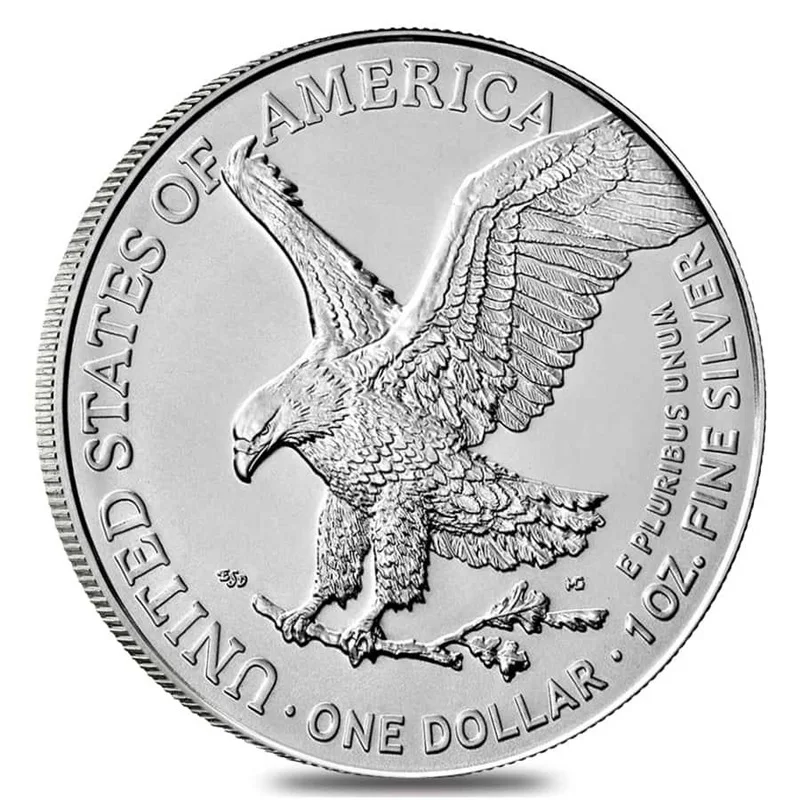 Riboto leidimo 2023 m. nevaliutinė moneta Proginė laisvės deivė ir sidabrinė erelio moneta Patriotinis garbės ženklelis Nuotrauka 2