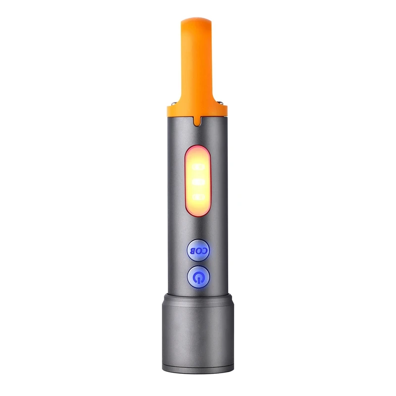 USB įkraunamas žibintuvėlis Priartinamas LED žibintuvėlis su COB šonine lempute Prožektorių žibintuvėlis Lengva naudoti Nuotrauka 3