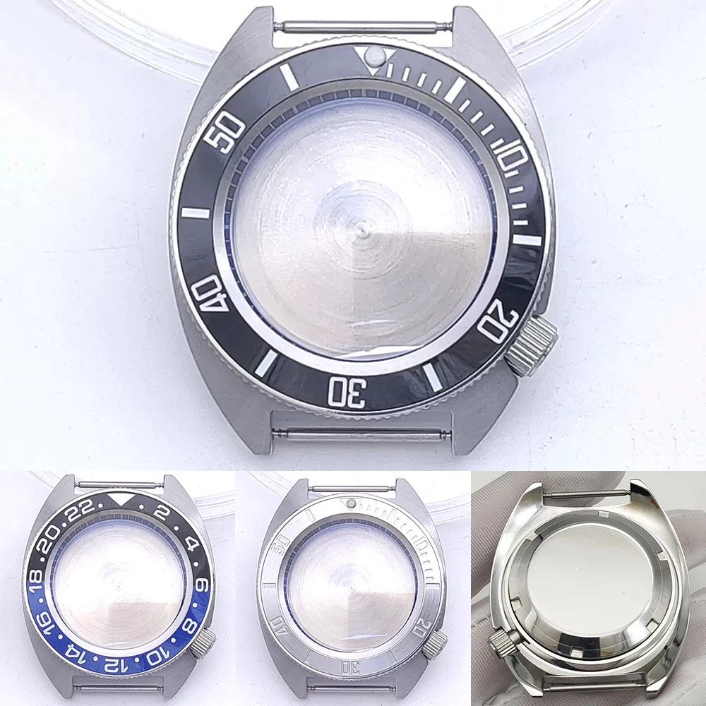 Keraminis rėmelis Juodai baltas skyriaus žiedo laikrodžio dėklas NH35, nerūdijančio plieno safyro stiklo dėklas NH35A NH36 judėjimui, 3.8 karūna Nuotrauka 0