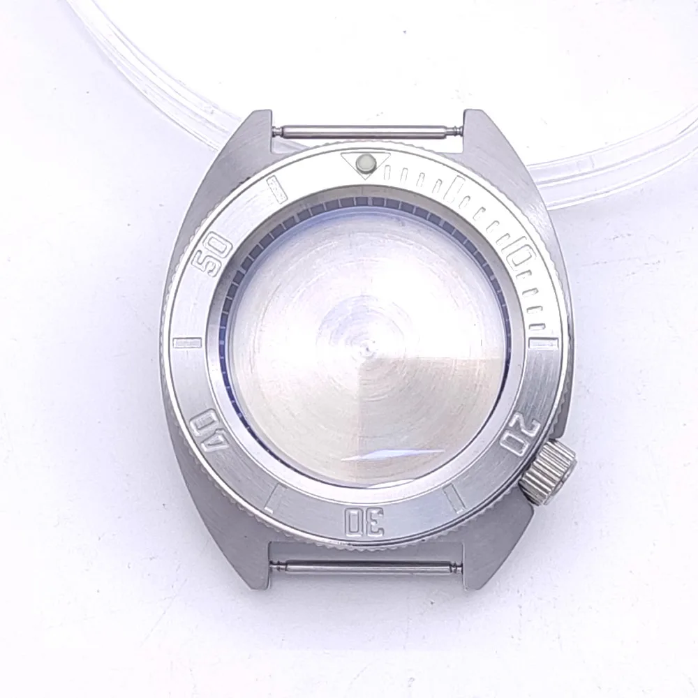Keraminis rėmelis Juodai baltas skyriaus žiedo laikrodžio dėklas NH35, nerūdijančio plieno safyro stiklo dėklas NH35A NH36 judėjimui, 3.8 karūna Nuotrauka 4