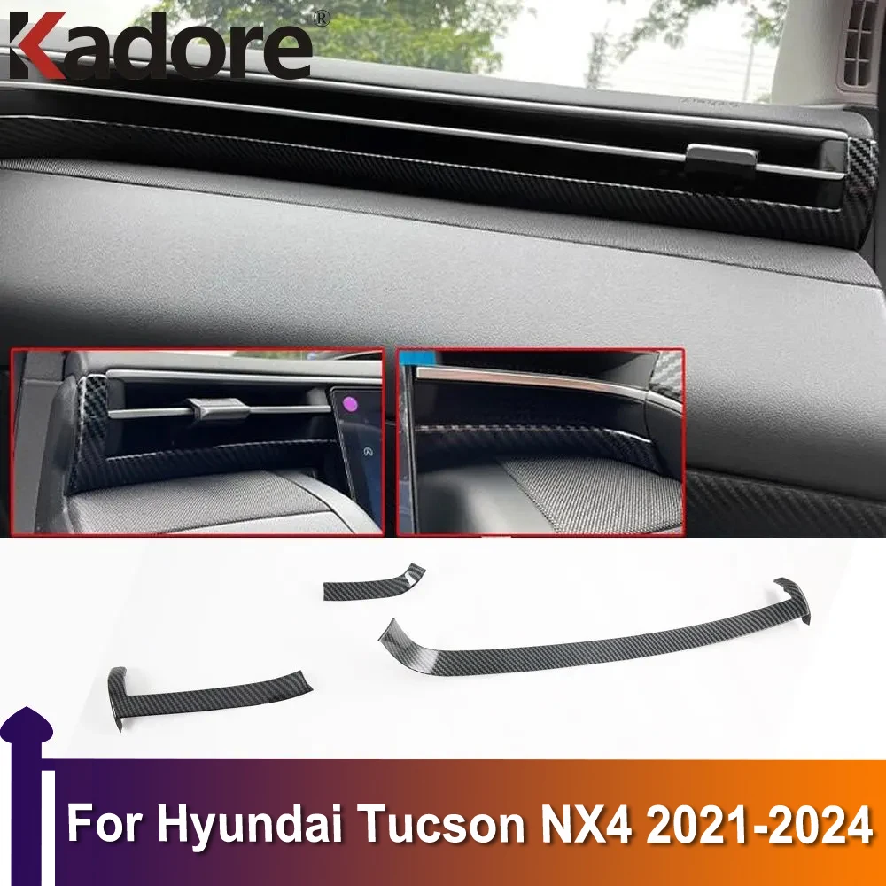 skirta Hyundai Tucson NX4 2021-2023 2024 Priekinės pusės oro išleidimo angos išleidimo angos apdaila Vidaus automobilių aksesuarai Apdaila ABS anglies pluoštas Nuotrauka 0