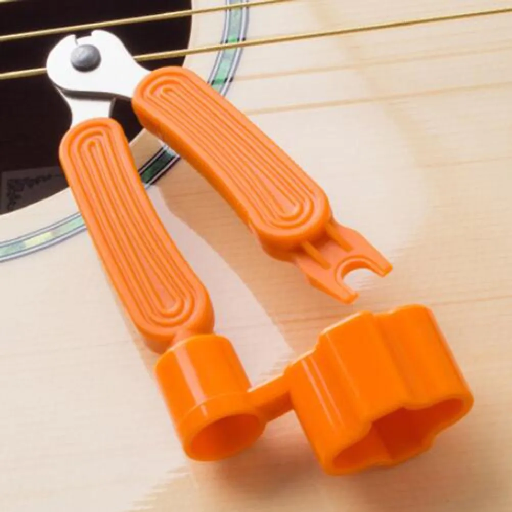 Pilka gitara Stygų vyniotuvas Veržliarakčio įrankis Metalas+ABS traukiklio remontas Pakeisti Oranžinis 3 In 1 tiltas patvarus aukštos kokybės Nuotrauka 3