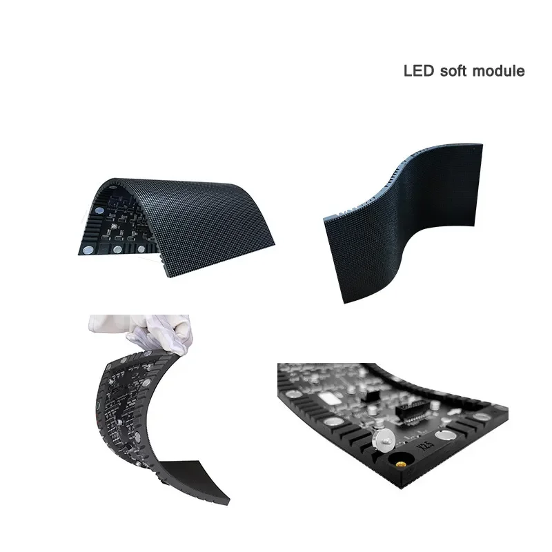 LED mažas žingsnis P1.53 Visų spalvų lankstus modulis 320x160mm 208x104 pikseliai SMD1212 lengvas patalpų lanksčios matricos skydelis Nuotrauka 5