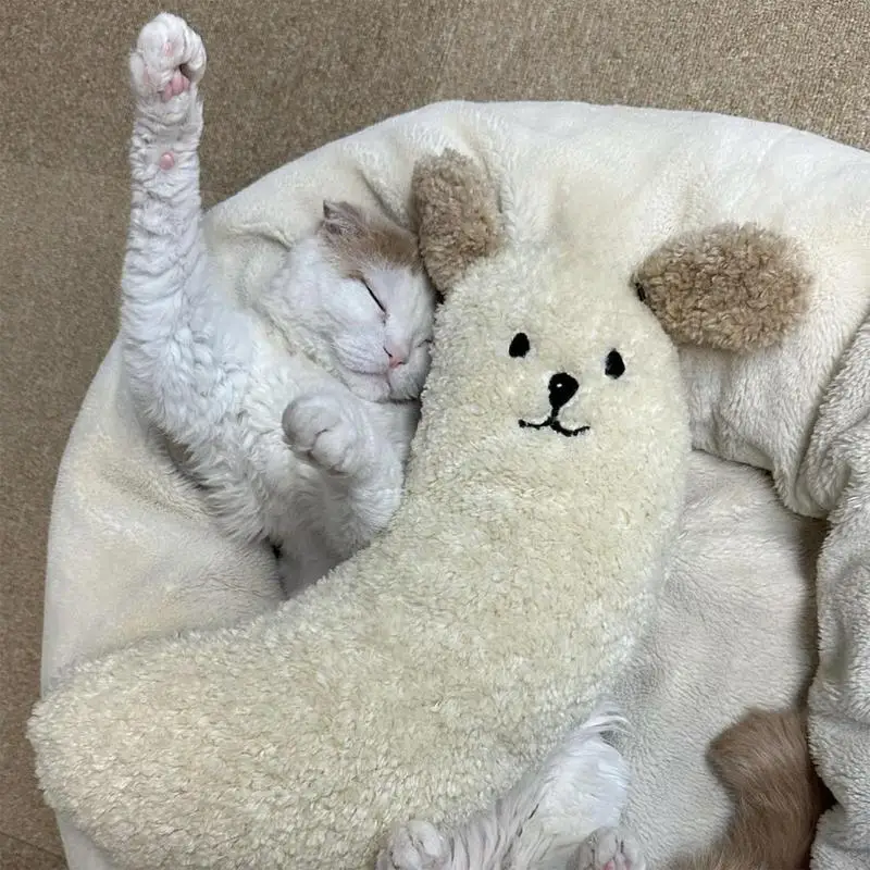 Naminių šunų kačių pagalvė apsaugo gimdos kaklelio stuburą Gilus miegas U formos pagalvė Kačiuko šuniuko pagalvė Pusmėnulio pagalvė Nuotrauka 3