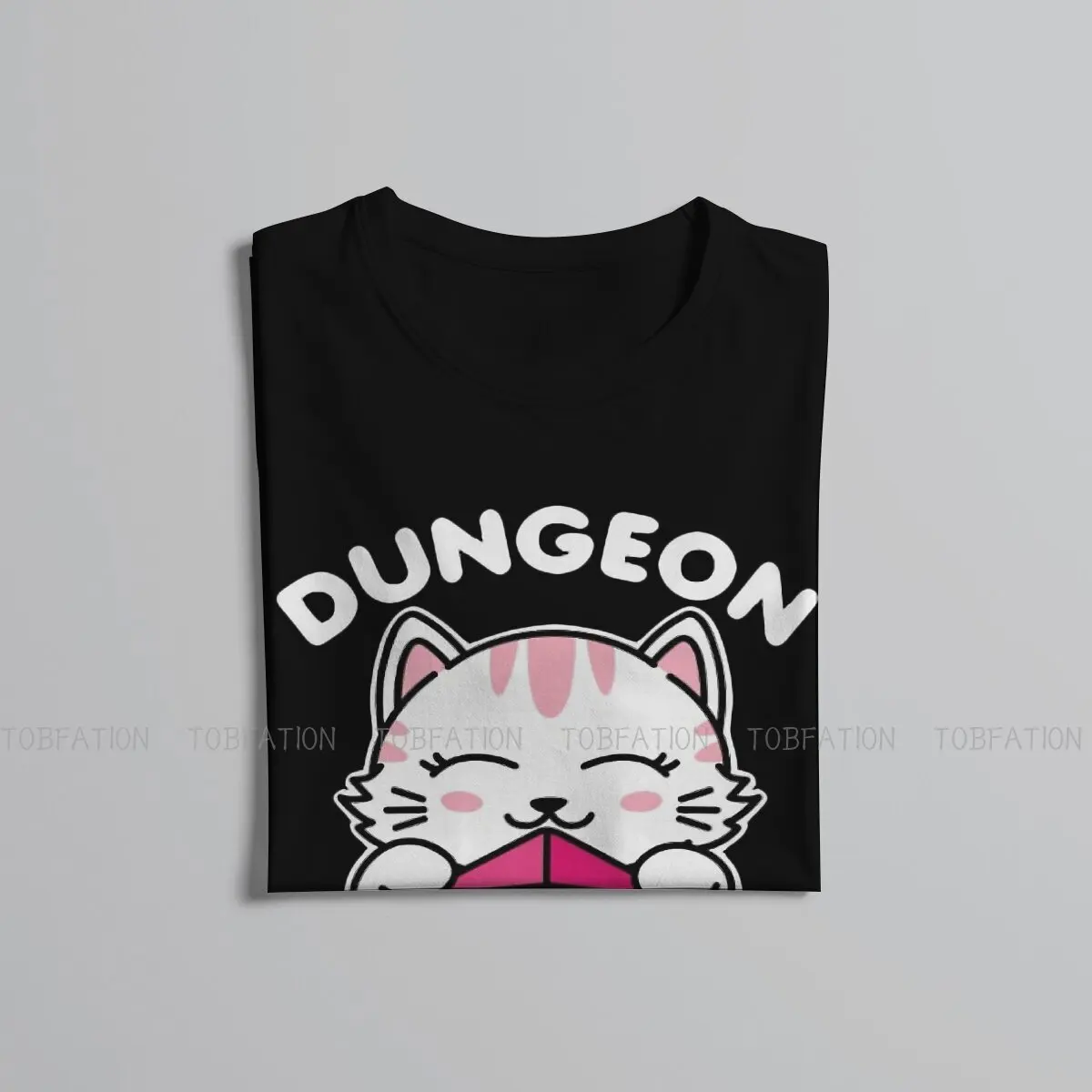 Pinkys Cat Round Collar TShirt DnD Žaidimo audinys Originalūs marškinėliai Vyriški drabužiai Individualumas Didelis išpardavimas Nuotrauka 4
