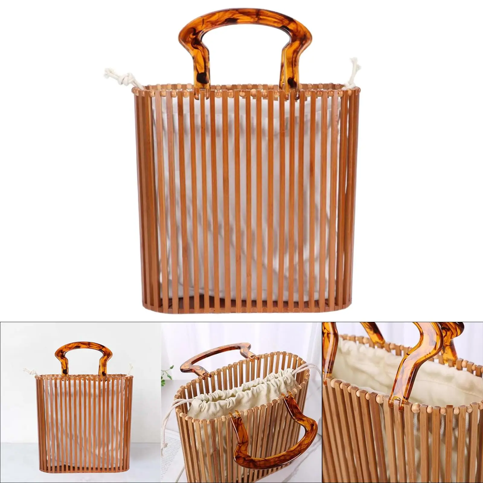 Fashion Bamboo Bag Handmade Bag Evening Bag Clutch for Dating Women Nuotrauka 3