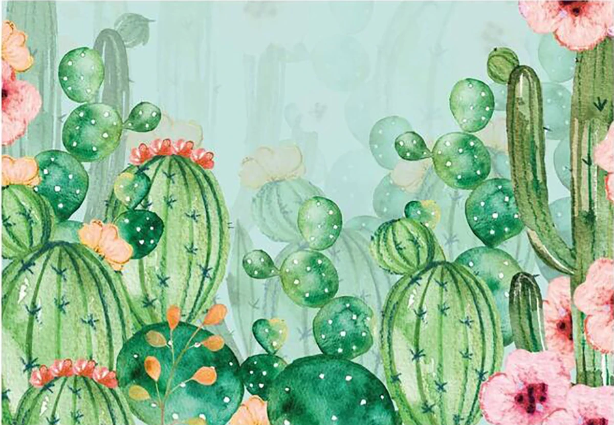 Cactus Floral Fiesta Bridal Shower Fiesta Mexican Baby Shower photo fonas vakarėlio fonas Nuotrauka 0