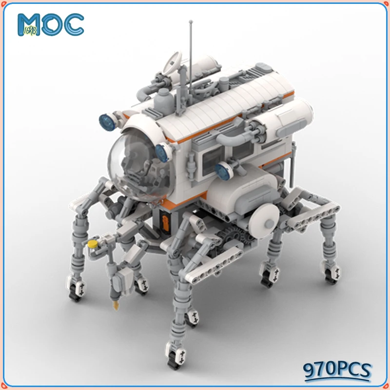 MOC statybiniai blokai Kūrybiniai MOC Space Walker roboto modelis Marso misija Kūrybiniai edukaciniai žaislai Plytų festivalio dovanos Nuotrauka 0