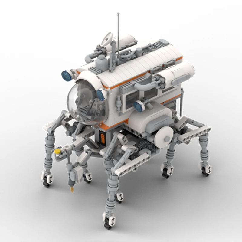 MOC statybiniai blokai Kūrybiniai MOC Space Walker roboto modelis Marso misija Kūrybiniai edukaciniai žaislai Plytų festivalio dovanos Nuotrauka 1