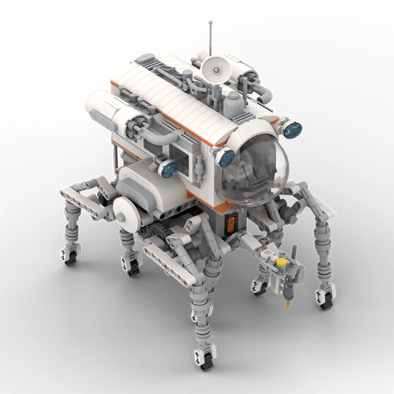 MOC statybiniai blokai Kūrybiniai MOC Space Walker roboto modelis Marso misija Kūrybiniai edukaciniai žaislai Plytų festivalio dovanos Nuotrauka 3
