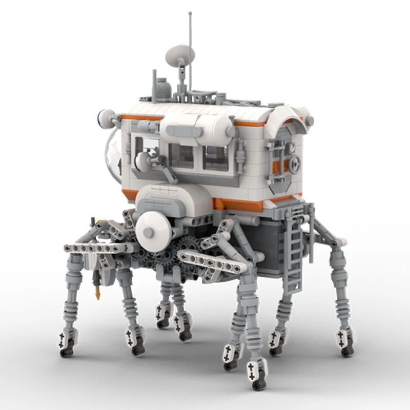 MOC statybiniai blokai Kūrybiniai MOC Space Walker roboto modelis Marso misija Kūrybiniai edukaciniai žaislai Plytų festivalio dovanos Nuotrauka 4
