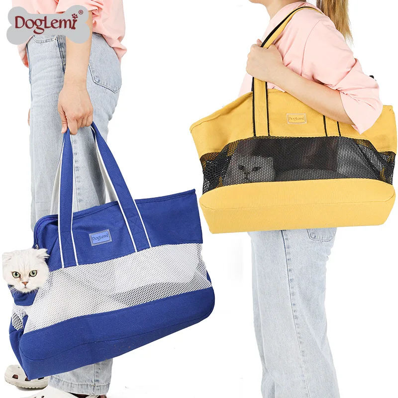 Pet Canvas Bag for Outcoming Use Patvarus katės, šuns ir šuniuko nešiojimo krepšys Kvėpuojantis nešiojamas naminių gyvūnėlių nešiojimo krepšys Nuotrauka 2