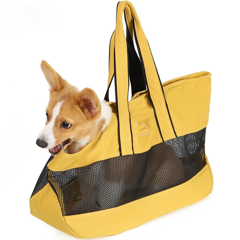 Pet Canvas Bag for Outcoming Use Patvarus katės, šuns ir šuniuko nešiojimo krepšys Kvėpuojantis nešiojamas naminių gyvūnėlių nešiojimo krepšys Nuotrauka 5