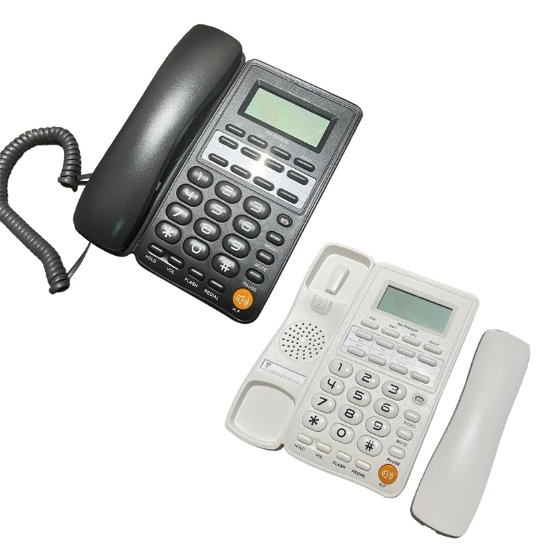 Stalinis laidinis telefonas namų fiksuotojo ryšio telefonui su dideliais mygtukais Garsiakalbis Telefonas namų biuro viešbučiui Nuotrauka 0