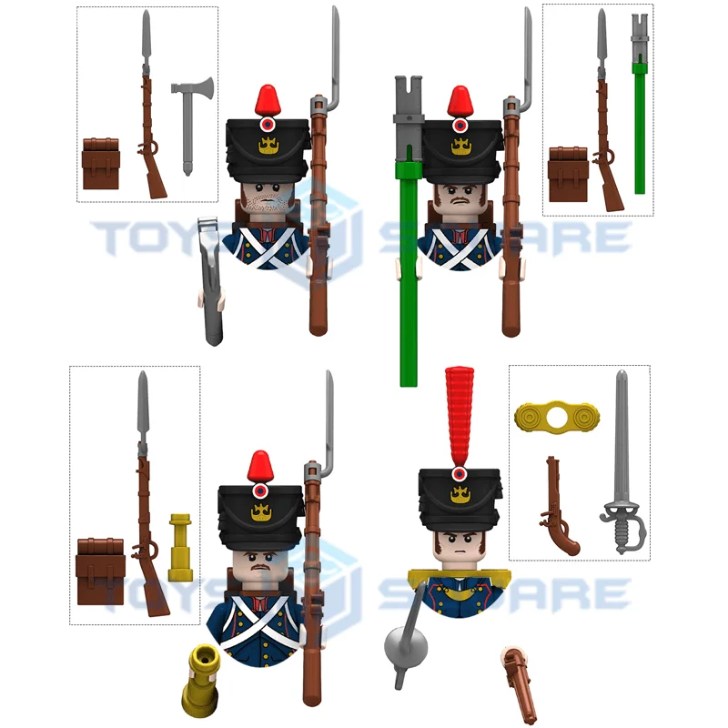 Viduramžių prancūzų artilerijos karininko modelio blokai MOC kaladėlių rinkinys Dovanų žaislai vaikams Nuotrauka 0
