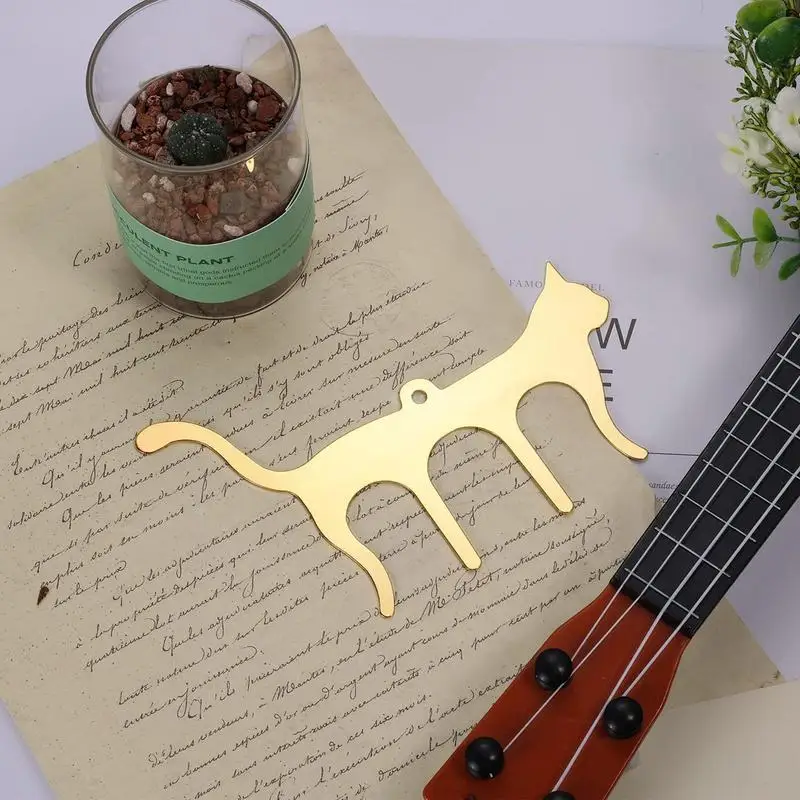 Muzikos knygų klipai fortepijonui smuiko stovas su katės formos metalo natų knygos klipu ir puslapio laikikliu natų stovui Nuotrauka 1