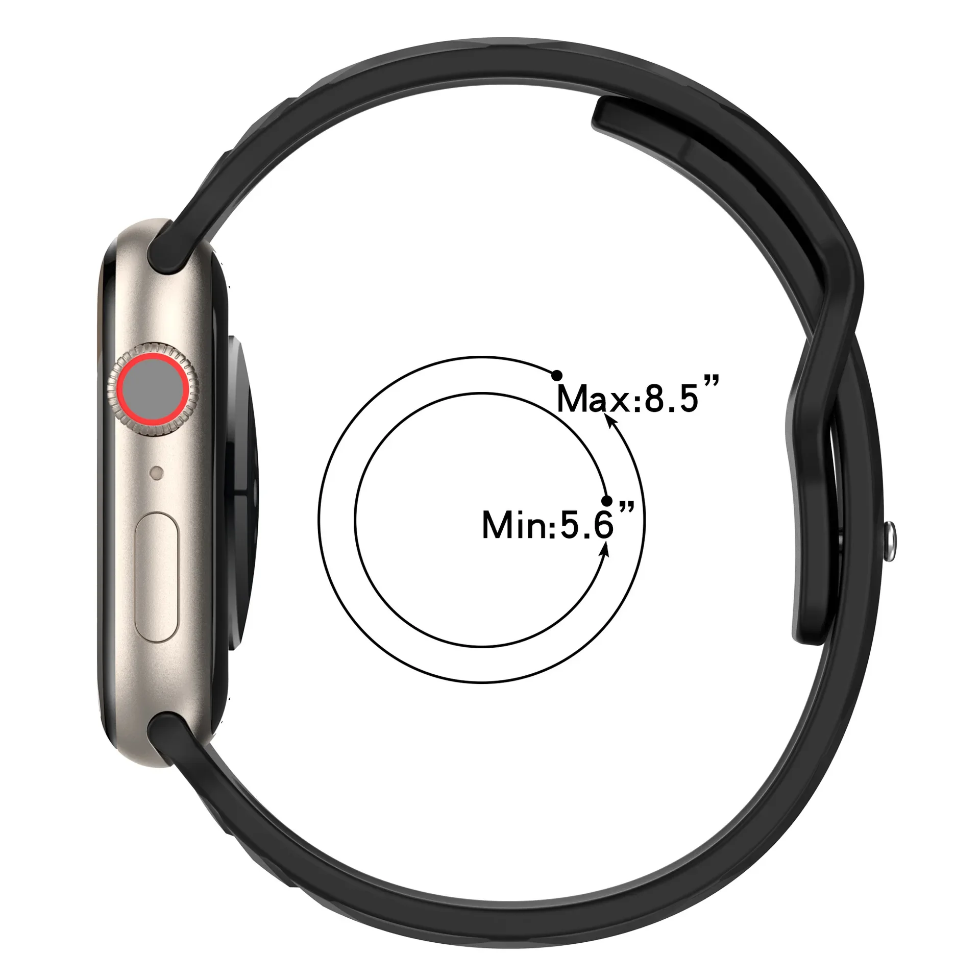 Guminis sportinis dirželis, skirtas Apple Watch Ultra 2 band 9 8 7 SE 6 5 3 Silikoninė apyrankė IWatch serijai 49mm 45mm 44mm 38mm 41 42mm Nuotrauka 5