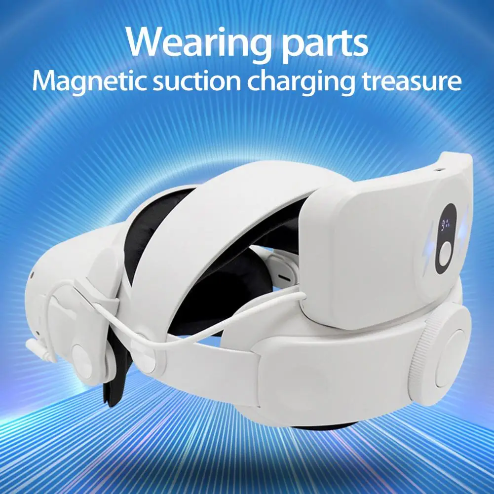 VR ausinių dirželis nuimamas 5300mAh magnetinio maitinimo bloko akumuliatoriaus paketas Galvos dirželis 