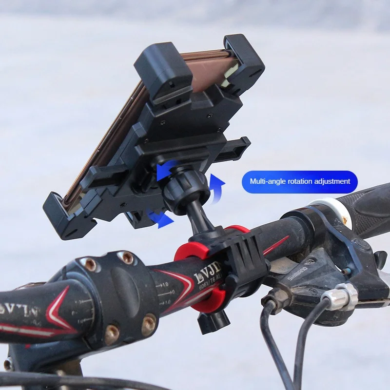 Elektrinis dviratis Kalnų dviratis Keturių nagų automatinis užraktas Mobiliojo telefono laikiklis Anti-shake Motociklo navigacija Mobiliojo telefono laikiklis Nuotrauka 3