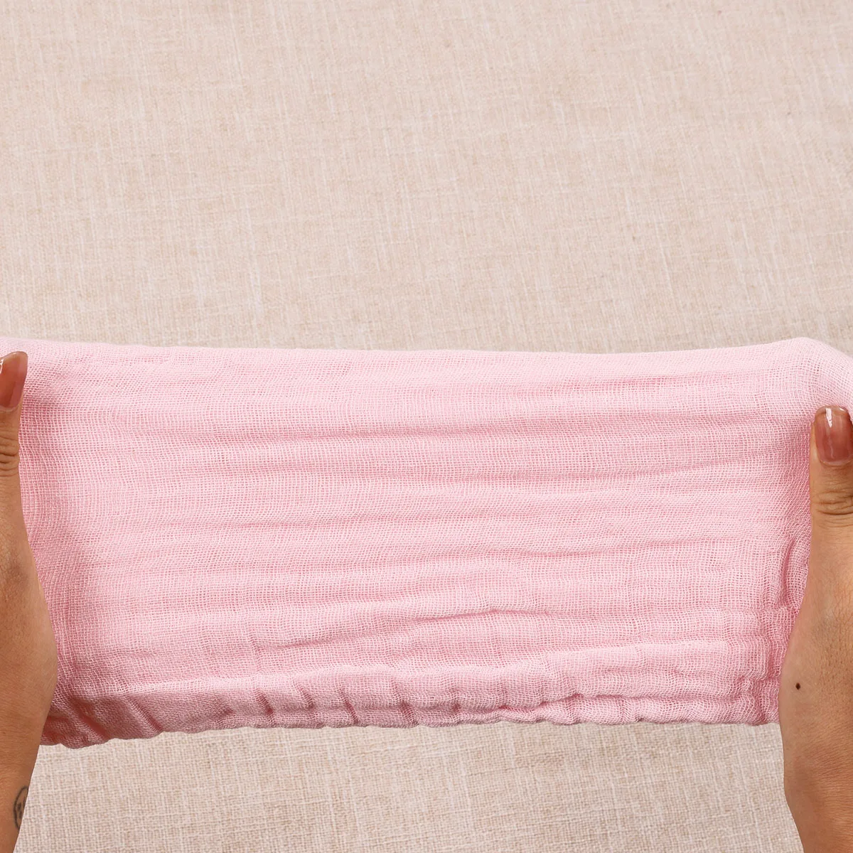 Kangobaby #My Soft Life# 5vnt Pack Breathable Muslin Cotton Baby Face Towel Plain Color naujagimio šluostė 25x25cm Nuotrauka 3