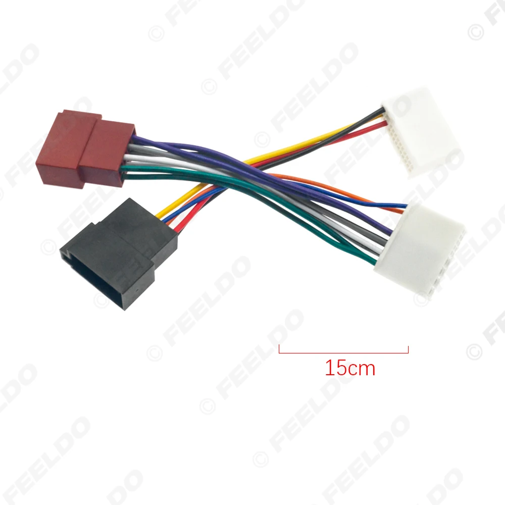 FEELDO automobilio stereofoninis ISO laidyno adapteris, skirtas Hyundai 2009+ KIA 2010+ automatinis radijas ISO galvutės blokai Laidinis kabelis Nuotrauka 2