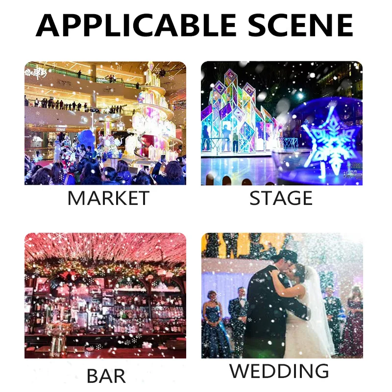 Mažas 1500W scenos vakarėlio efekto nuotolinio valdymo pultas Snaigės mašinos scenos modeliavimo srovė vestuvių šventei Nuotrauka 2