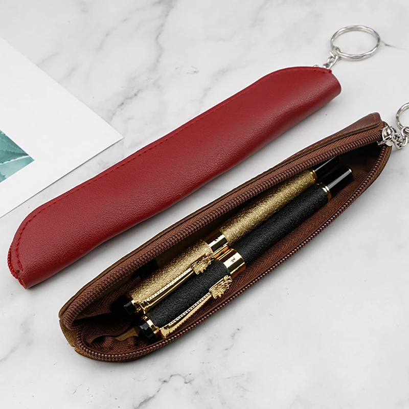 Creative Portable Pen Bag Simple Retro stiliaus pieštuko krepšys Minimalistinis planšetinio kompiuterio rašiklio apsauginis dėklas Užtrauktuko rašiklio dėklas Nuotrauka 1