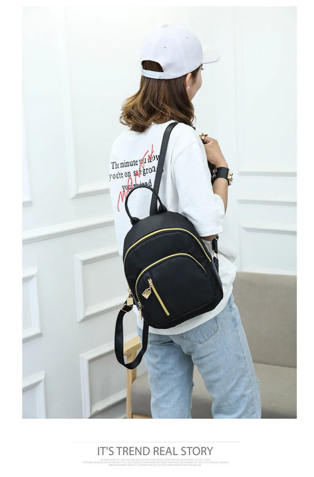 2023 Nauja dizainerė Mados Moterų kuprinė Mini Soft Touch Multi-Function Small Backpack Female Ladies Shoulder Bag Girl Purse Nuotrauka 3