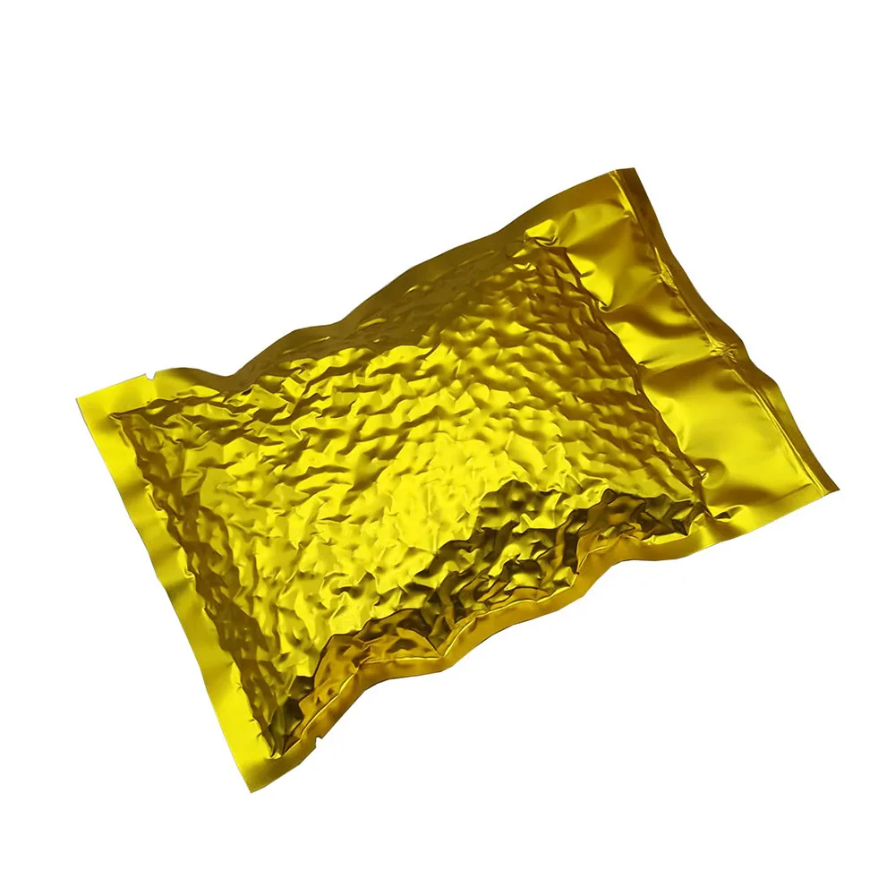 Storas matinis auksas Termiškai sandarus plokščias atviras viršutinis vakuuminis sandarinimo maišeliai Aliuminio folija Mylar Maisto miltelių laikymo pakavimo maišelis 100vnt Nuotrauka 1