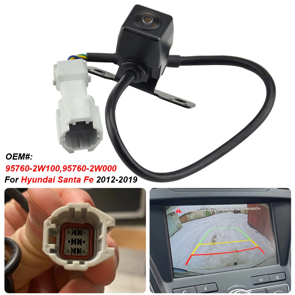 Atbulinės eigos kamera Galinio vaizdo atsarginė kamera 95760-2W000 957602W000 95760-A2100 2013- 2016 Hyundai Santa Fe Nuotrauka 1