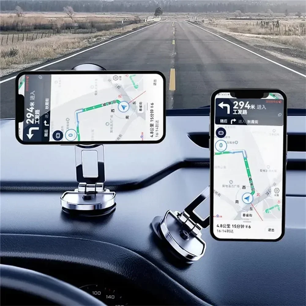 Magnetinis automobilinio telefono laikiklis Sulankstomas 720° sukimosi laikiklis Mobiliojo telefono stovas GPS palaikymas iPhone 14 13 12 11 Xiaomi Nuotrauka 2