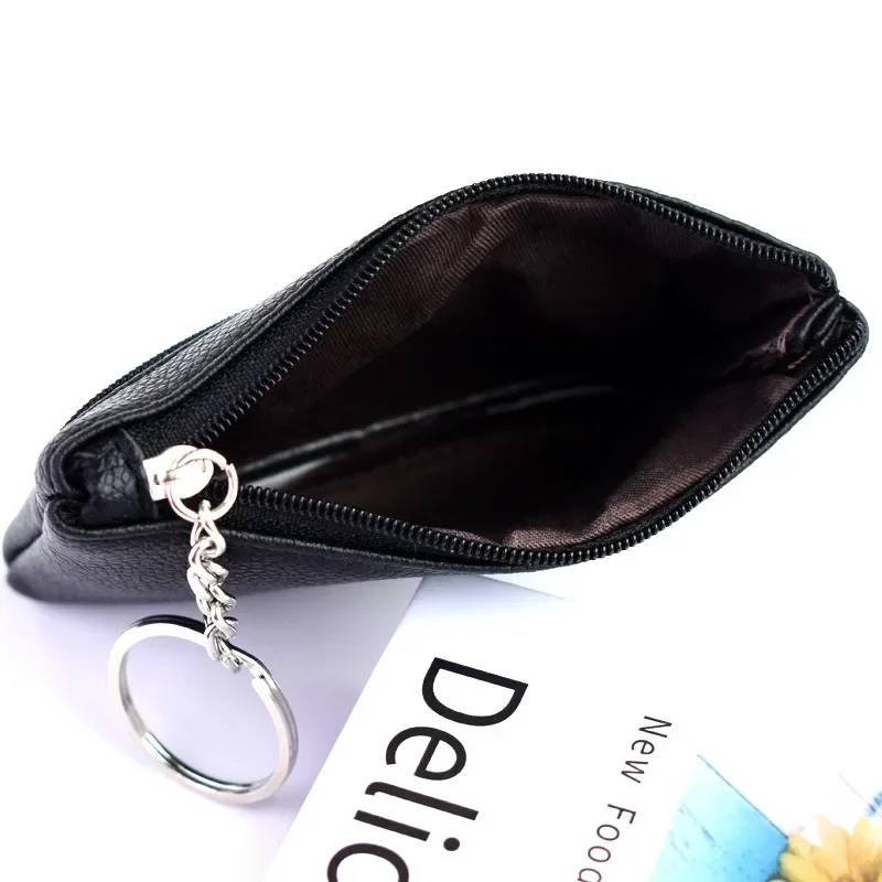 Makarono spalva Nauja vienspalvė moteriška piniginė miela paprasta mini raktų krepšys mada mažas šviežias mažas kortelių krepšys Nuotrauka 2