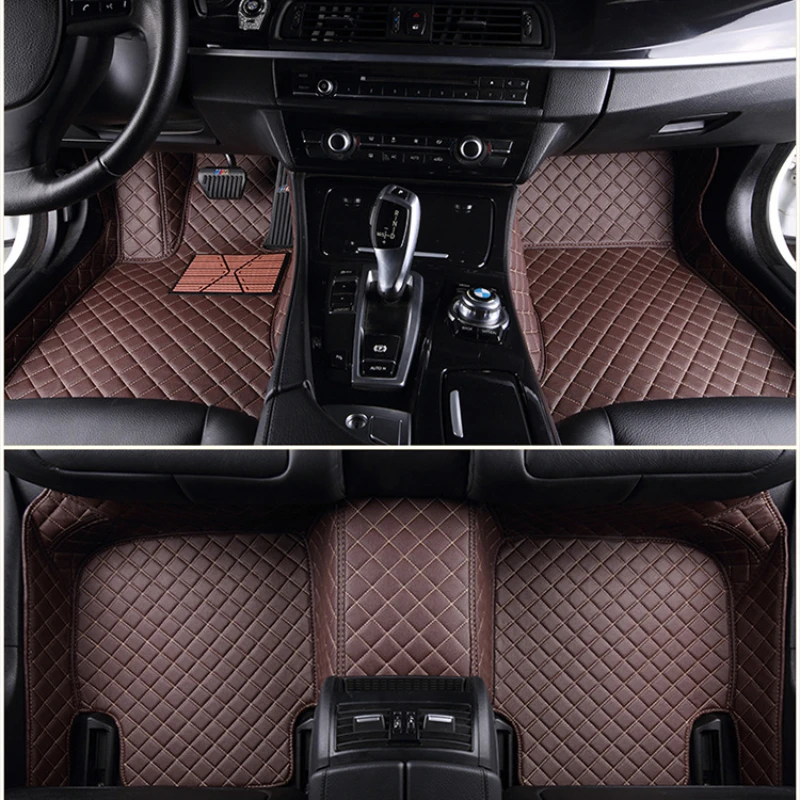 Individualūs automobilių grindų kilimėliai BMW X5 F15 2013-2018 metai Dirbtinės odos kilimas Salono automobilių aksesuarai Nuotrauka 0