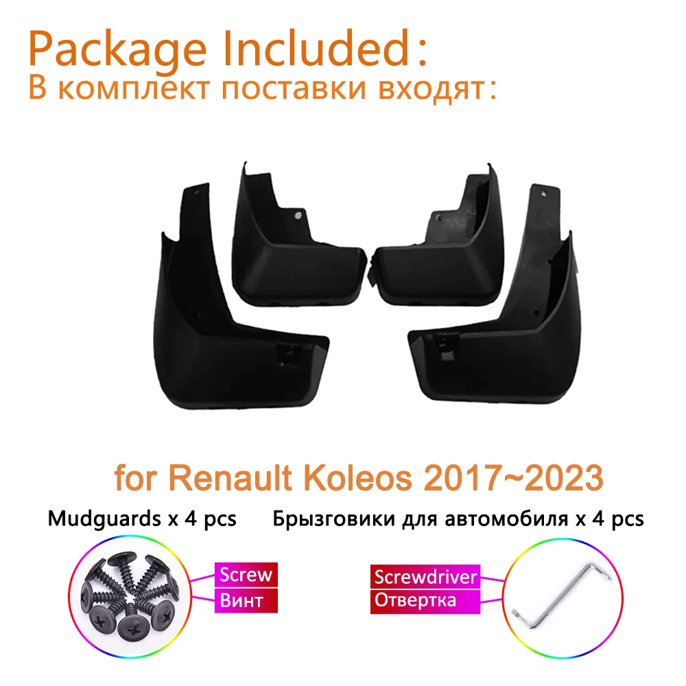 MudFlaps for Renault Koleos 2 Samsung QM6 2017 2018 2019 2020 2021 2022 2023 Accessorie Mudguards Anti-splash Guard Fender Flare Nuotrauka 2