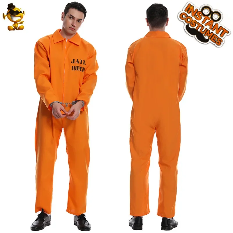 Helovinas Cosplay Dideli vyrai ir didelės moterys Meilužiai Oranžiniai kaliniai Cosplay vakarėlio suknelė Kalėjimo uniformos kostiumas Poros kostiumas Nuotrauka 1