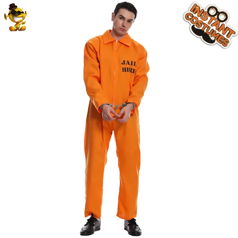 Helovinas Cosplay Dideli vyrai ir didelės moterys Meilužiai Oranžiniai kaliniai Cosplay vakarėlio suknelė Kalėjimo uniformos kostiumas Poros kostiumas Nuotrauka 4