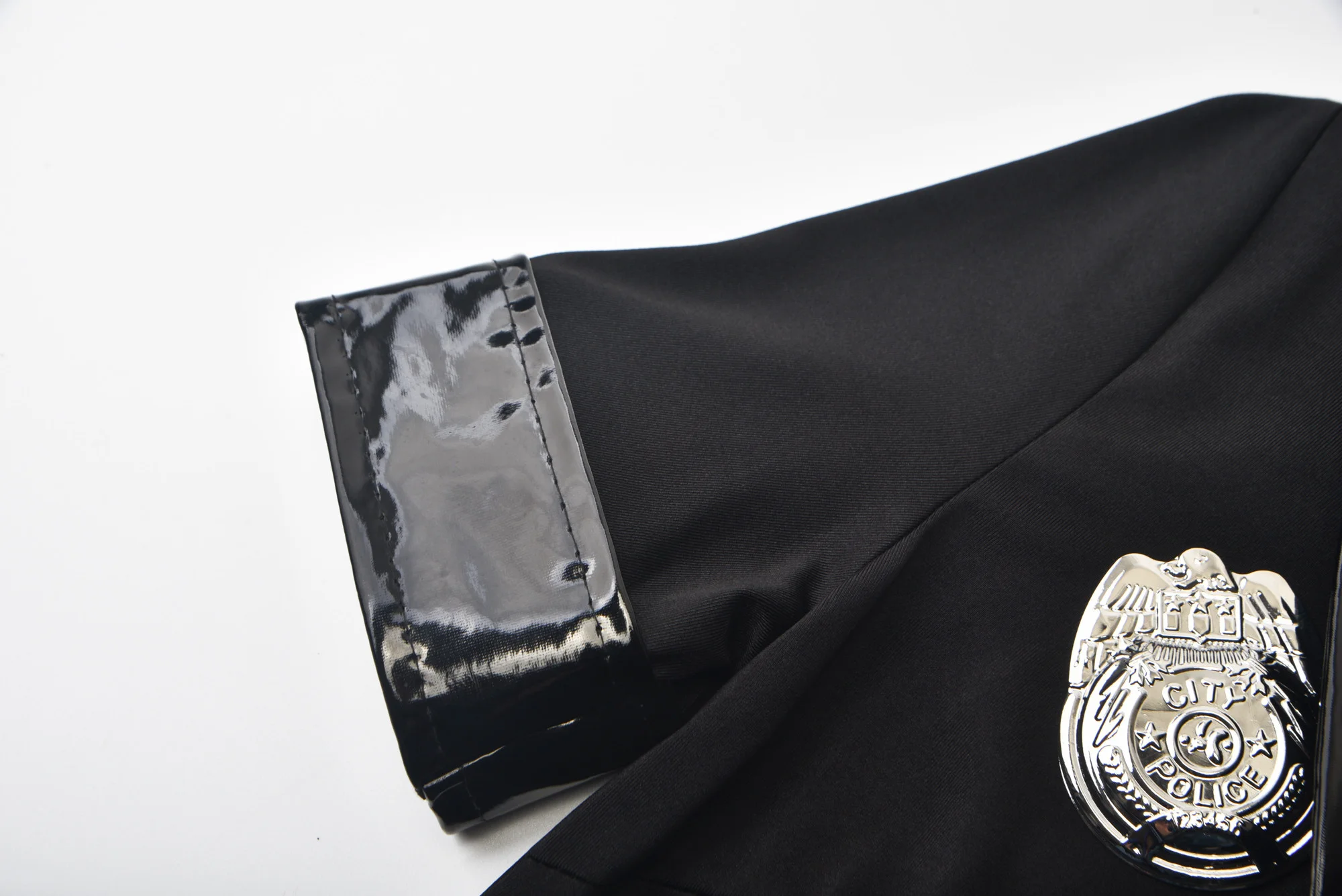S-XXXL Seksualus juodas policijos uniformos kostiumas suaugusioms moterims Helovino policininkai policininkai Cosplay suknelė Nuotrauka 4