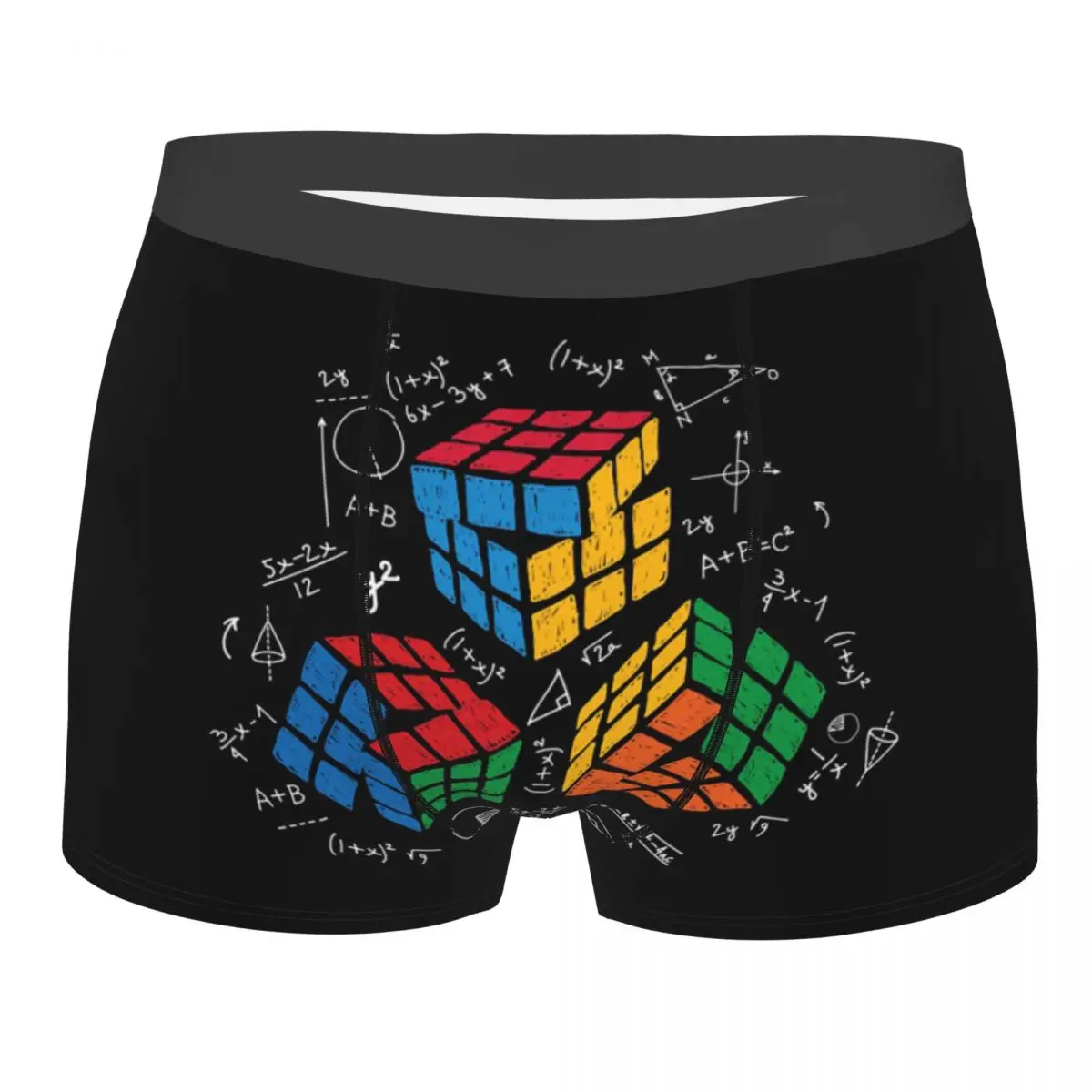 Šauni matematika Rubikas Rubiksas Žaidėjas Kubas Matematika Mėgėjai Boksininkai Šortai Kelnaitės Vyriškos apatinės kelnaitės Tamprios Mokytojų trumpikės Apatiniai drabužiai Nuotrauka 0