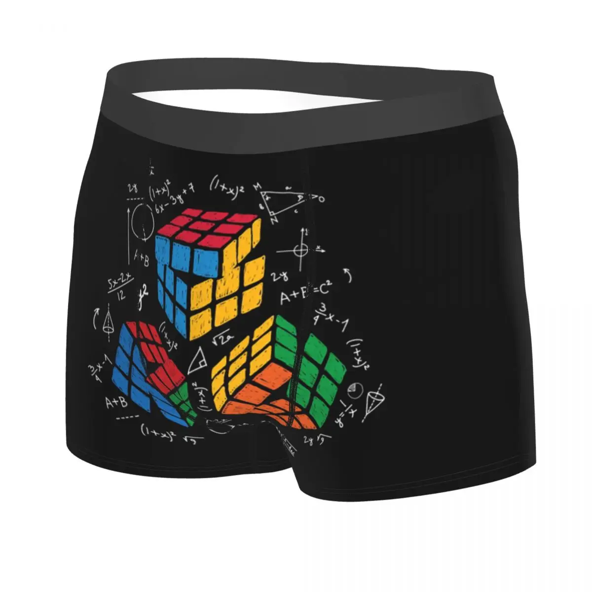 Šauni matematika Rubikas Rubiksas Žaidėjas Kubas Matematika Mėgėjai Boksininkai Šortai Kelnaitės Vyriškos apatinės kelnaitės Tamprios Mokytojų trumpikės Apatiniai drabužiai Nuotrauka 1