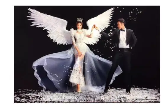 Pure Black angel feather wing adult model runway apatinių drabužių šou festivalio vakarėlio sparnai Kalėdų vestuvės Nuotrauka 2