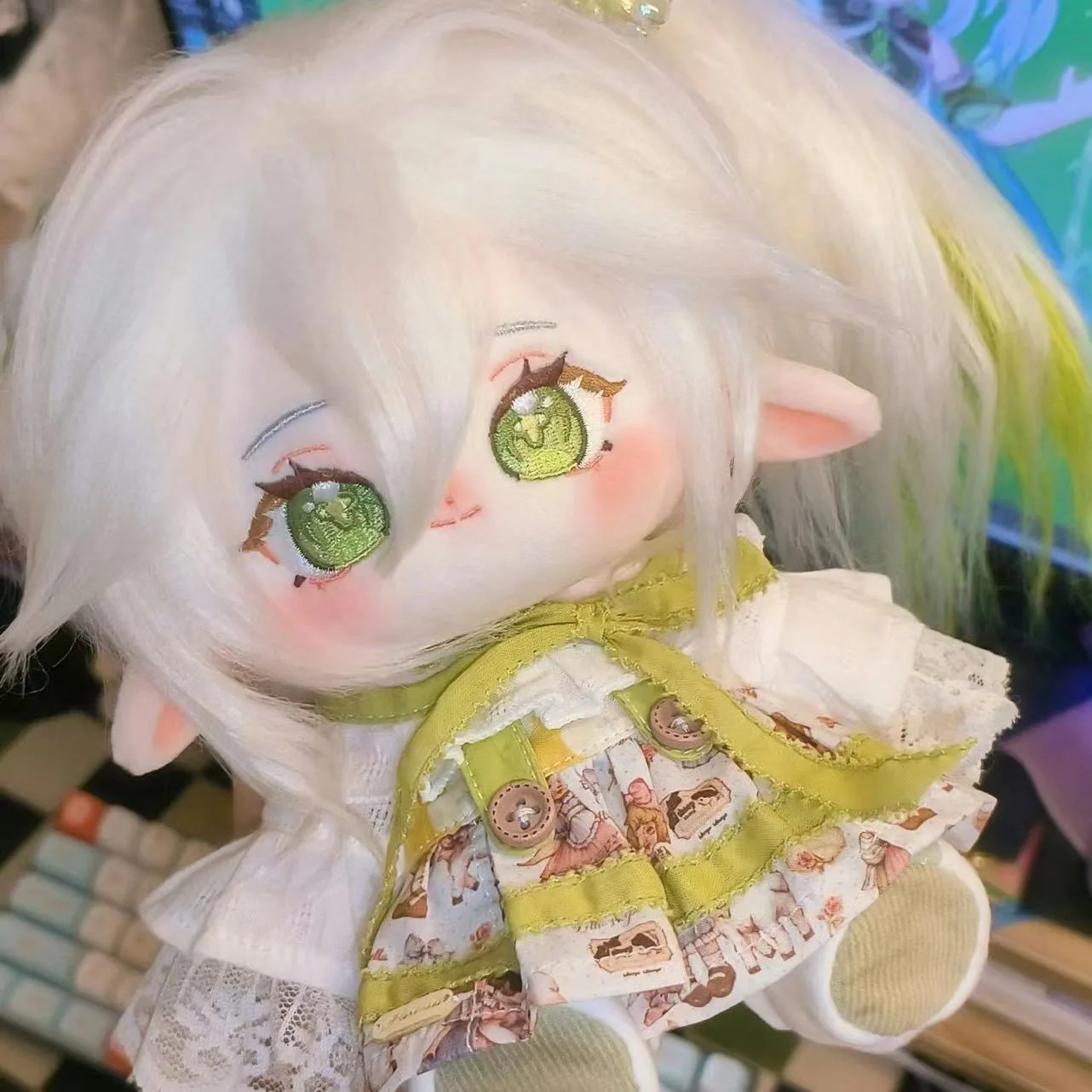 Genshin Impact Cosplay Nahida 20cm Plush Stuffed Doll Body Game Dress UP Cotton Plushie Pillow Mascot Xmas Gift Nuotrauka 1