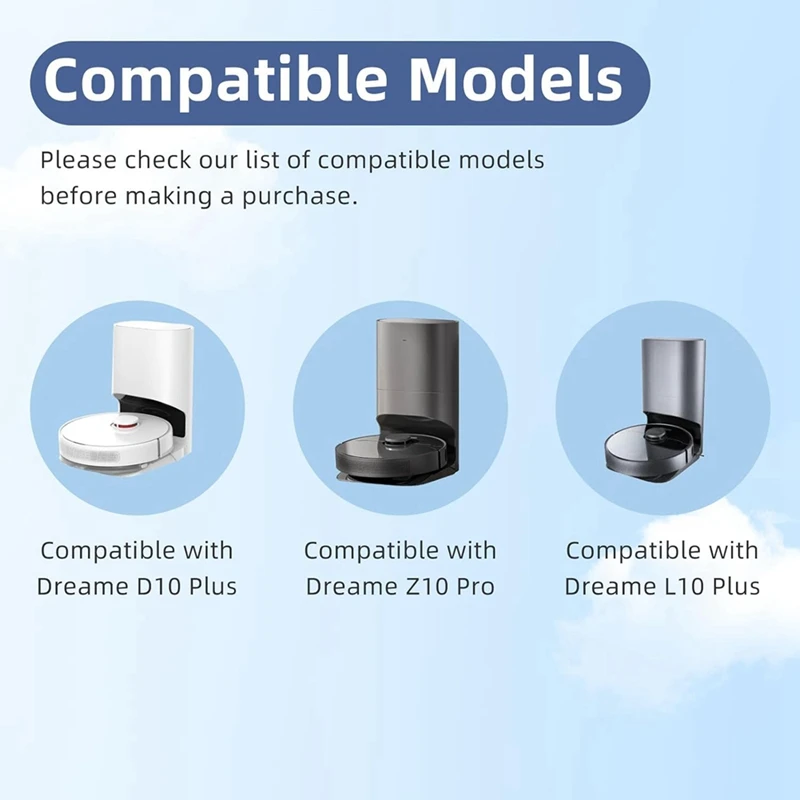 Atsarginės dalys suderinamos su Dreame D10 Plus, Z10 Pro, L10 Plus robotų dulkių siurblių priedais Nuotrauka 1